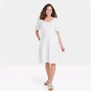 White maternity dress